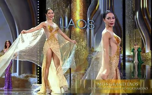 Đại diện Lào vô tư hớ hênh trên sân khấu Miss Grand: Mất điểm trong mắt ông Nawat chắc out-top