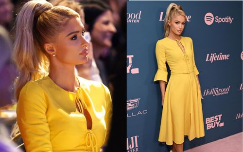Paris Hilton 'vàng tươi', 41 tuổi vẫn xinh xắn như búp bê barbie tại sự kiện