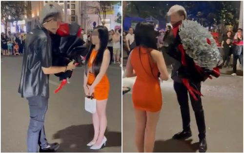 Thanh niên sáng nhất Bờ Hồ với bó hoa tiền đô tặng sinh nhật bạn gái nhưng CĐM lại chỉ ra điểm 'sai sai'