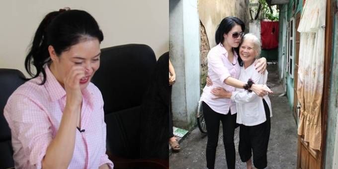 Thu Phương bật khóc khi về thăm quê và trường cũ