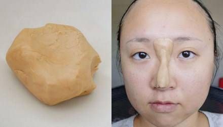 Kinh ngạc tuyệt chiêu nâng mũi bằng… bột mì