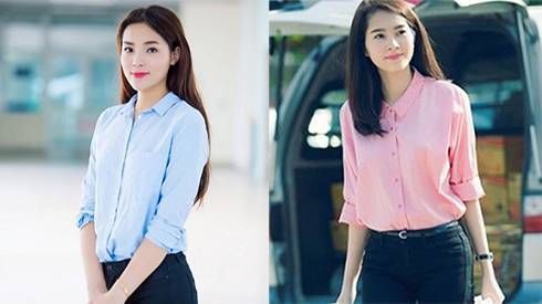 Sao Việt giản dị với áo sơ mi khi đi làm từ thiện