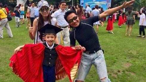 'Lệnh Hồ Xung' hạnh phúc bên vợ con sau tai tiếng vũ phu
