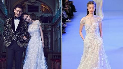 Những bộ váy cưới đẹp như mơ của sao Á - Âu