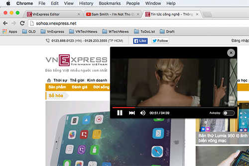 Cách vừa xem YouTube trong khi duyệt Facebook