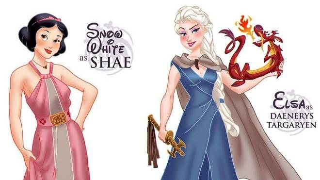 Khi những nàng công chúa Disney tham gia 'Trò chơi vương quyền'