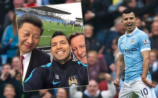 Ngôi sao Aguero 'tự sướng'” cùng Chủ tịch Trung Quốc Tập Cận Bình