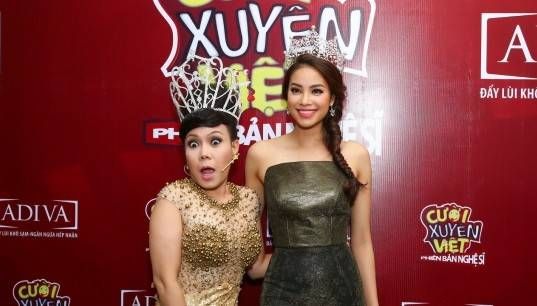 Việt Hương cạnh tranh vương miện với Hoa hậu Hoàn vũ Phạm Hương