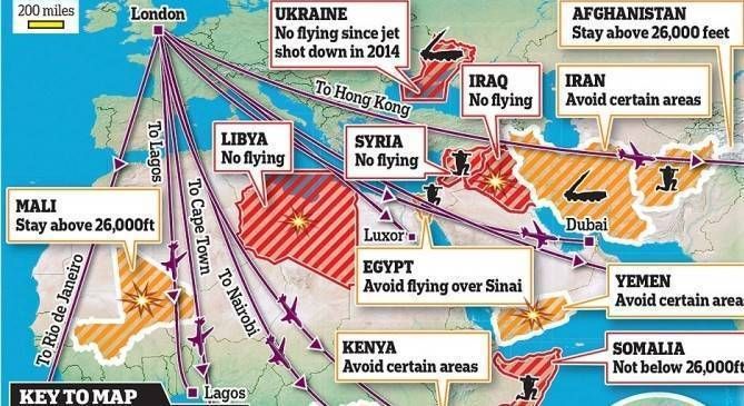 Những không phận nguy hiểm nhất thế giới mà bạn cần phải tránh!
