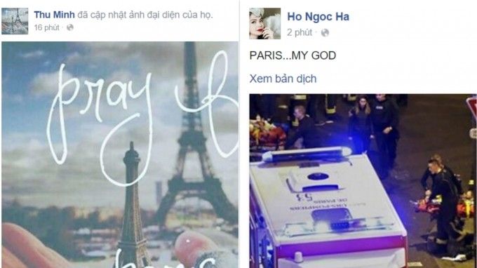 Sao Việt đồng loạt cầu nguyện và lo lắng cho người thân tại Paris
