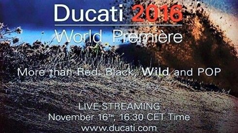Ducati trực tiếp lễ ra mắt mẫu mới xe moto 2016 vào tối nay