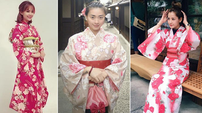 Mỹ nhân Việt xinh yêu 'rụng rời' trong trang phục kimono
