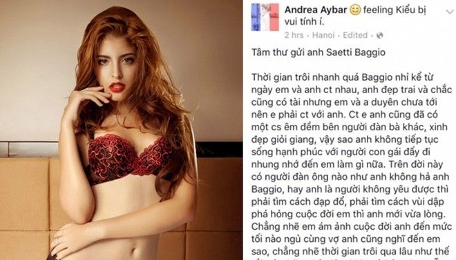 Andrea tức giận khi Baggio tung bằng chứng bán dâm ngàn đô