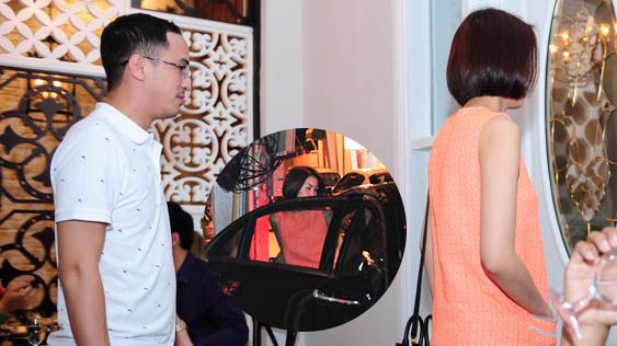 Vợ chồng Hà Tăng né ống kính sau vụ lộ ảnh con