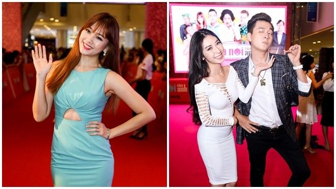 Ngô Kiến Huy, Khổng Tú Quỳnh 'hóa' fan Hari Won trên thảm đỏ