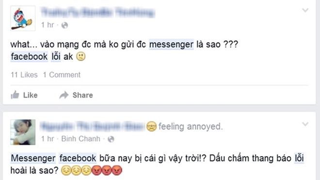 Facebook Messenger bị lỗi tại Việt Nam
