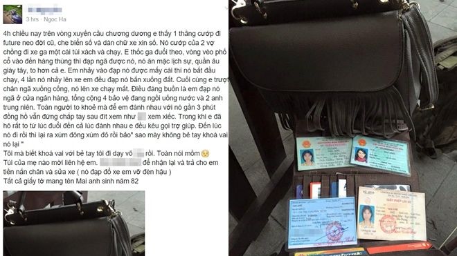 Soái ca Hà Nội đánh cướp 'như phim' giữa đường