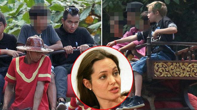 Angelina Jolie bị chỉ trích vì để con cưỡi voi
