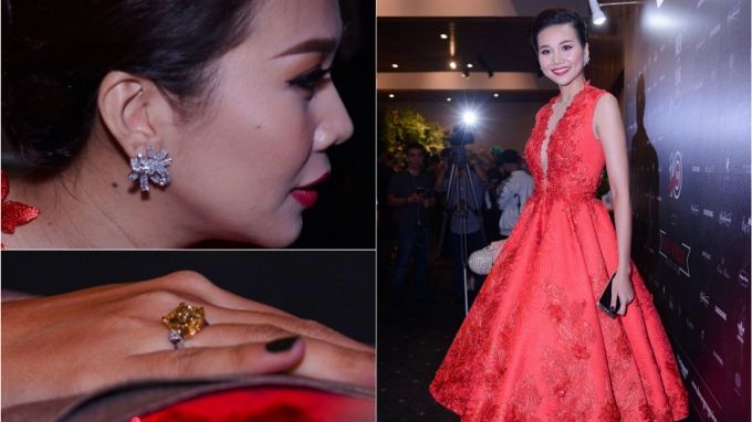 Siêu mẫu Thanh Hằng đeo nhẫn hơn 4 tỷ đi sự kiện