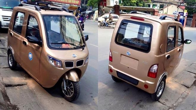 Xôn xao hình ảnh chiếc ô tô 3 bánh mini giá 50 triệu ở Hà Nội