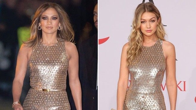Jennifer Lopez đụng hàng jumpsuit với Gigi Hadid