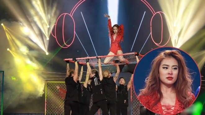 Clip: Cận cảnh vẻ lấm lem đáng yêu của Hoàng Thùy Linh trên sân khấu The Remix