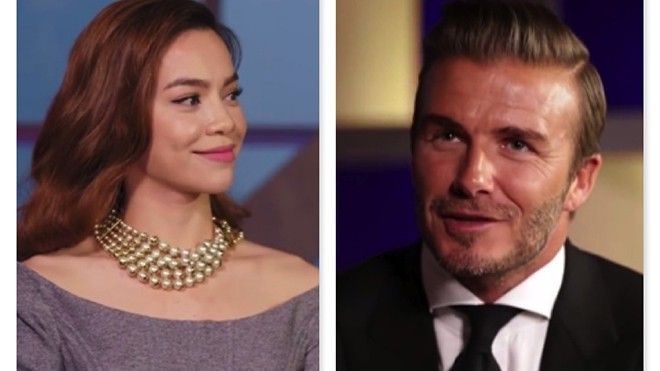 Clip gần 3 phút Hà Hồ ‘bắn’ tiếng Anh ‘như gió’ nói chuyện với Beckham
