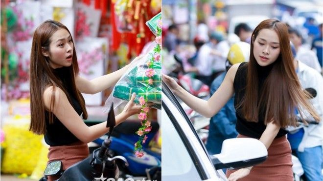 Cận Tết: Bắt gặp Diệp Bảo Ngọc lẻ loi một mình đi mua sắm