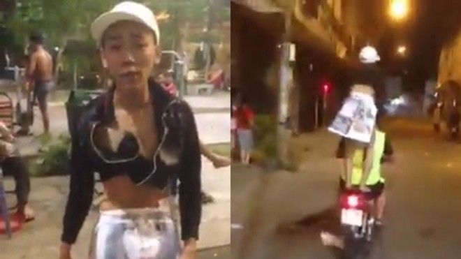 Thua cá cược facebook, teen boy Sài Gòn lột quần phản cảm diễu hành khắp phố