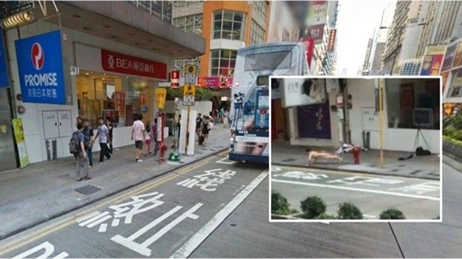 Người đàn ông bí ẩn khỏa thân chống đẩy giữa đường phố