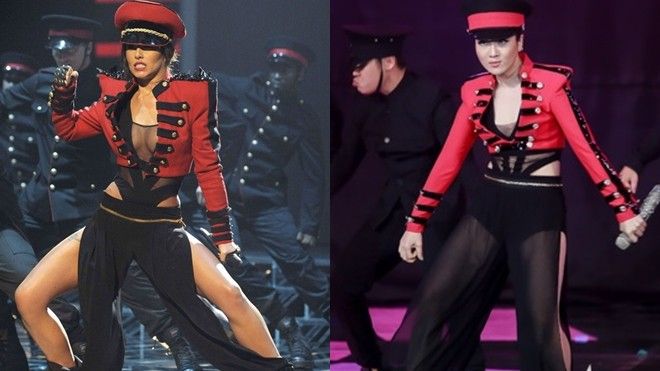 Yến Nhi đụng hàng Cheryl Cole trên sóng truyền hình