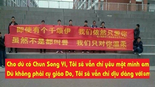 Đại chiến khẩu hiệu mùng 7/3 'siêu ngôn tình' của nam sinh Trung Quốc
