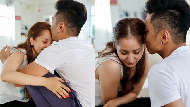 Phan Hiển hôn Khánh Thi, đùa giỡn như 'con nít' trên sàn tập Vip Dance