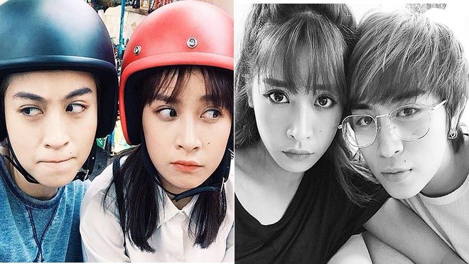 Diện tóc ton sur ton, Chi Pu và Gil Lê giống nhau như hai giọt nước