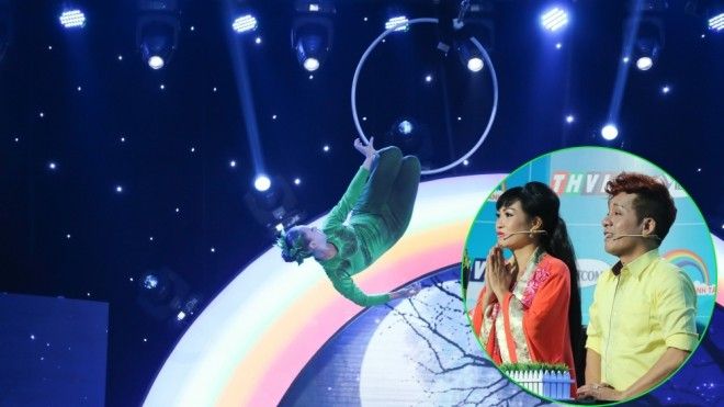 Bé Kim Thư khiến Phương Thanh và Minh Nhí 'thót tim' với màn đu vòng trên cao