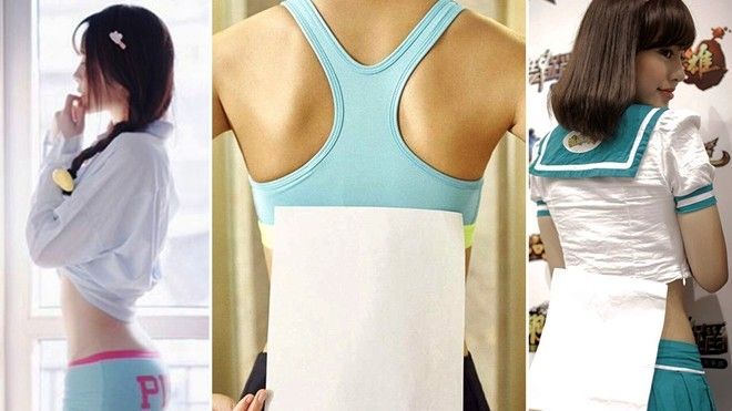 Mỹ nữ Trung Quốc rủ nhau khoe vòng eo với thử thách giấy A4