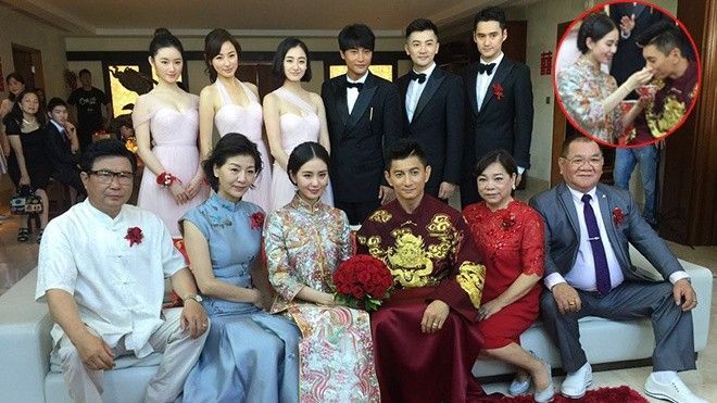 Lưu Thi Thi tình tứ bón thức ăn cho Ngô Kỳ Long trong lễ rước dâu