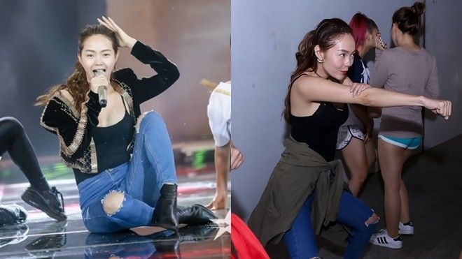 Minh Hằng lăn lộn sexy trên sân khấu, miệt mài tập luyện sau hậu trường