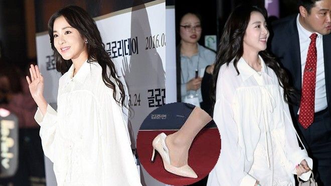 Dara (2NE1) nữ tính bất ngờ với giày 'đi mượn'