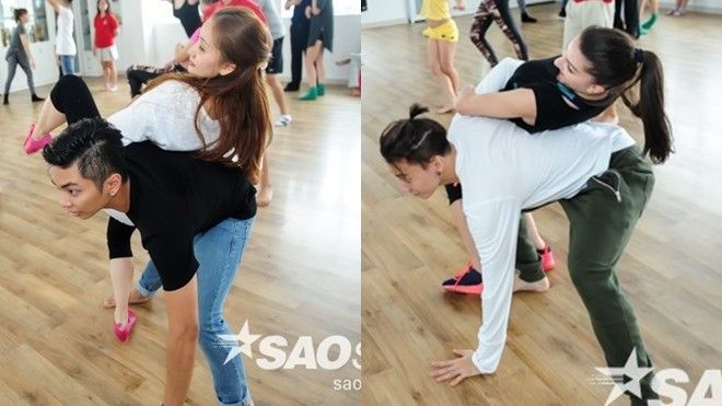Khánh Thi - Phan Hiển miệt mài hướng dẫn 'nam thần' duy nhất của Bước nhảy Hoàn vũ