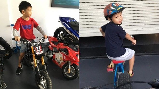 Cường Đô La khoe ảnh Subeo đang lái mô-tô 'khủng' cực ngầu