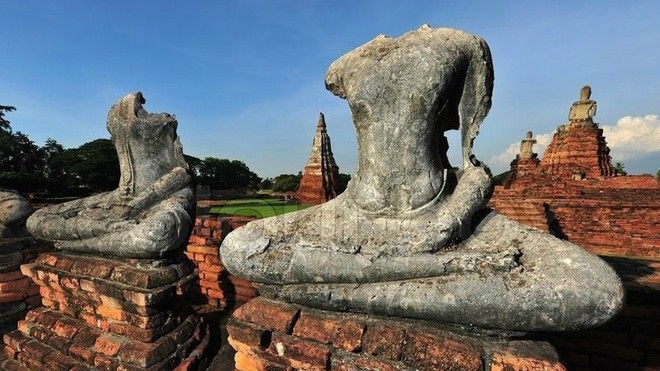 Đi tìm lời giải cho những bức tượng Phật không đầu ở cố đô Thái Lan