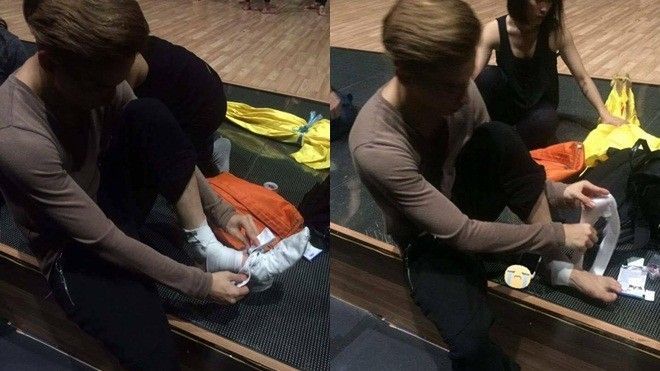 Fan xót xa chứng kiến S.T gặp chấn thương, băng bó trước thềm chung kết Bước nhảy Hoàn vũ