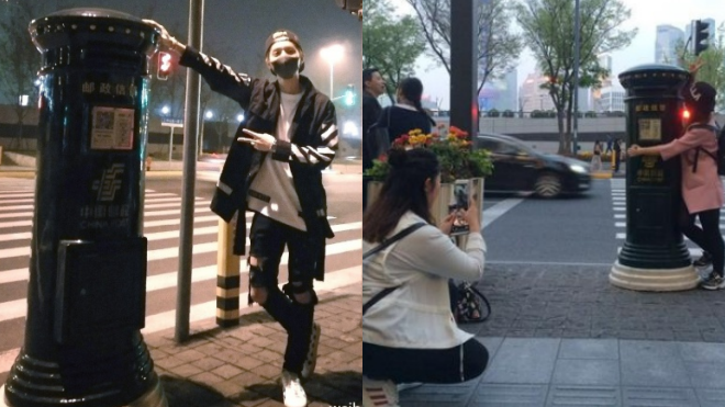 Thùng thư ở Thượng Hải bất ngờ nổi tiếng vì… Luhan đứng tạo dáng