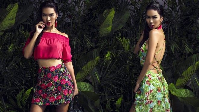 Siêu mẫu Hà Anh tự tin khoe eo thon, lưng ong