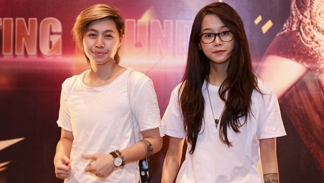 An Nguy cùng bạn gái đến casting The Face Vietnam