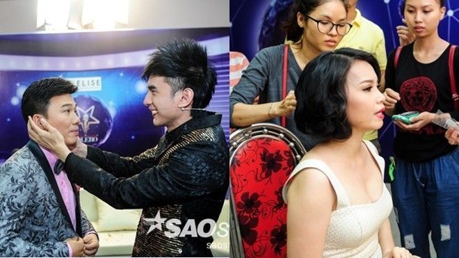 Đan Trường nựng má Quang Linh, Cẩm Ly ráo riết chuẩn bị sau hậu trường