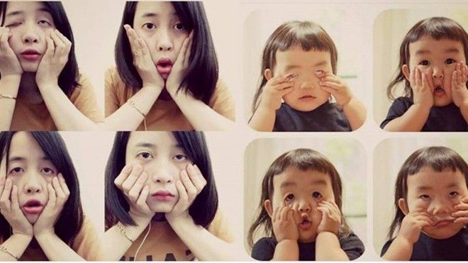 Trào lưu bắt chước biểu cảm hài hước của bé gái Nhật Bản