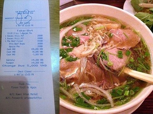 Bát phở 195.000 đồng và nỗi xấu hổ ở sân bay Việt Nam