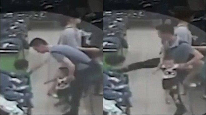 Thẳng chân đá vào ngực bé gái 2 tuổi vì con trai của mình “bị ôm”